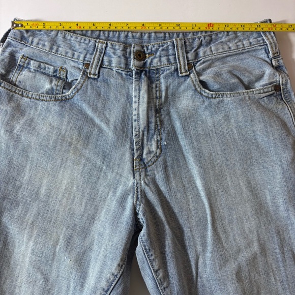 Flypaper Jeans Mens Light Wash Straight Leg Embroidered Skater Blue Size 32x34 - Picture 11 of 16